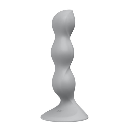 Satisfyer Triple Ball-R - Grey - Grey 18 cm Beaded and Weighted Dildo
