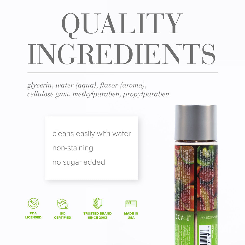 JO H2O Tropical Passion Lube - 120 mL - Tropical Flavoured Water Based Lubricant - 120 ml Bottle