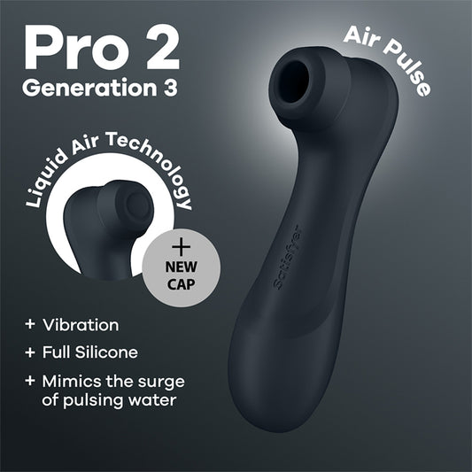 Satisfyer Pro 2 Generation 3 - Dark Grey - Dark Grey Touch-Free USB-Rechargeable Clitoral Stimulator