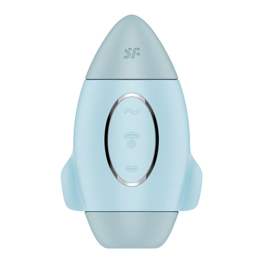Satisfyer Mission Control - Blue - Blue USB Rechargeable Vibrating Air Pulse Stimulator