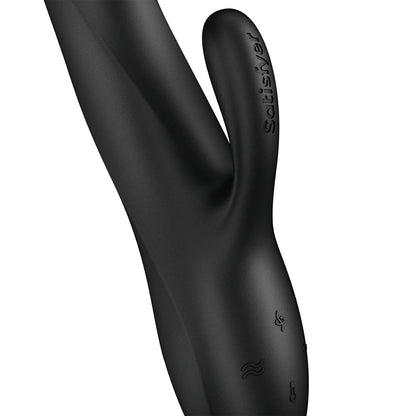 Satisfyer Heat Flex 3 - Black 23 cm USB-C Rechargeable Warming and Rotating Rabbit Vibrator