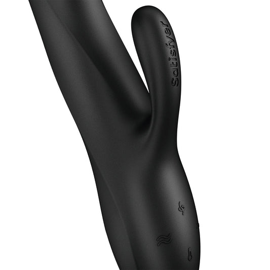 Satisfyer Heat Flex 3 - Black 23 cm USB-C Rechargeable Warming and Rotating Rabbit Vibrator