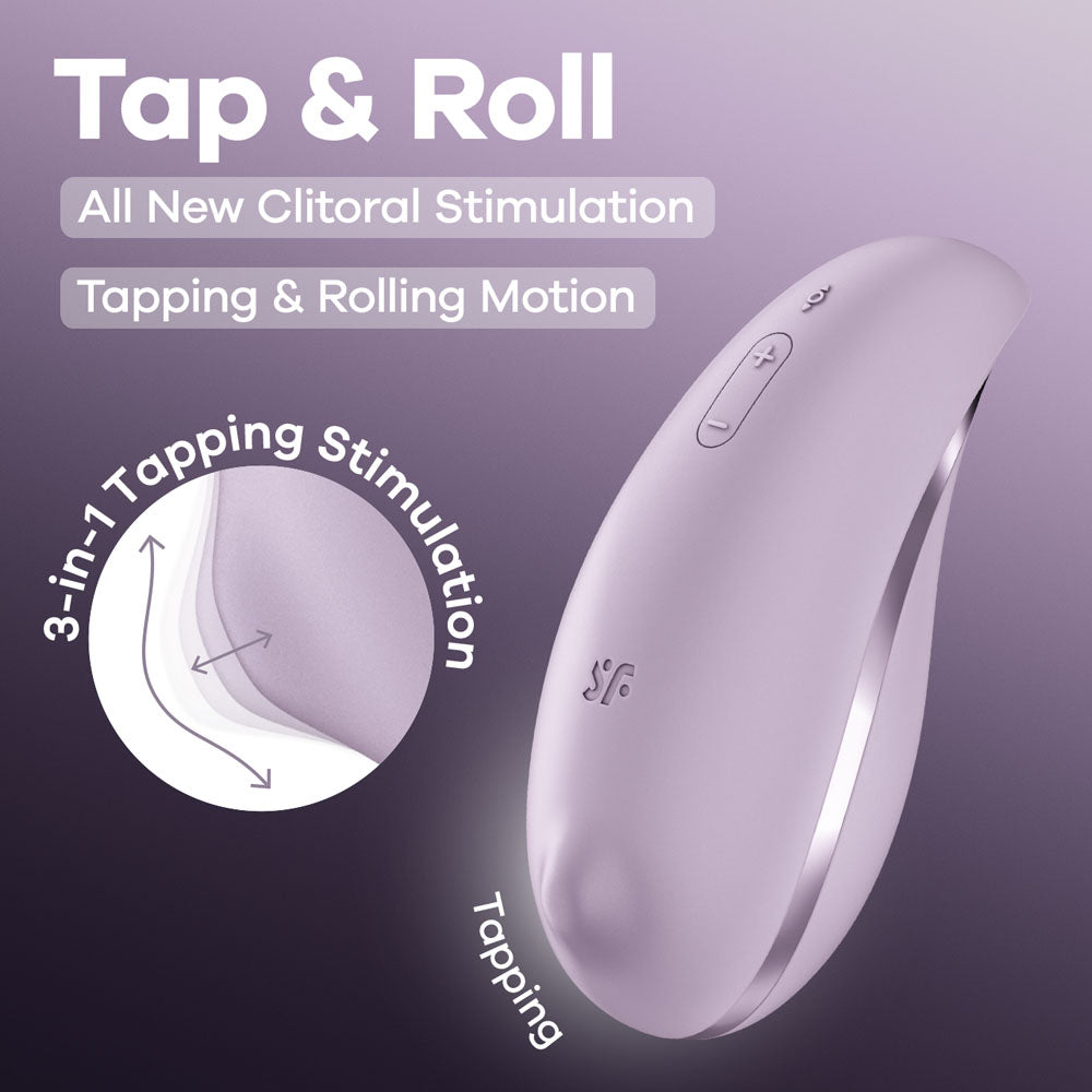 Satisfyer Tap & Roll - Violet USB Rechargeable Tapping & Rolling Stimulator