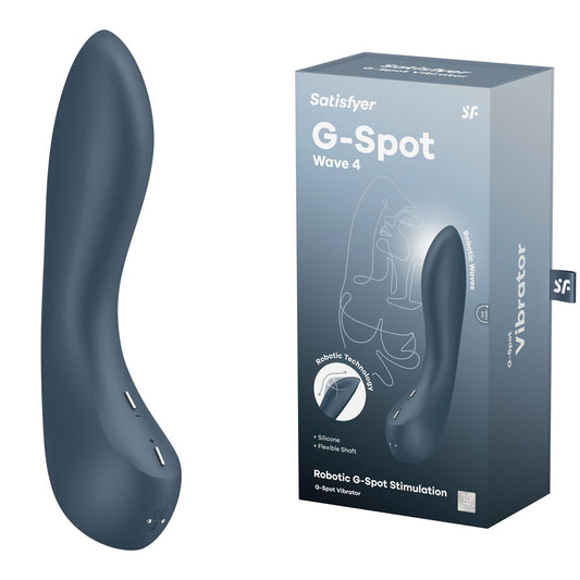 Satisfyer G-Spot Wave 4 - Dark Blue 21 cm USB Rechargeable Vibrator with Robotic G-Spot Stimulation