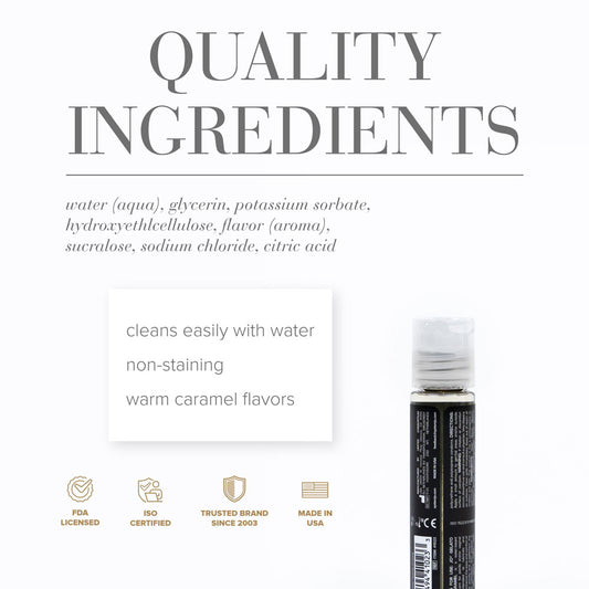 JO Gelato Salted Caramel Lube - 30 mL - Salted Caramel Flavoured Water Based Lubricant - 30 ml Bottle