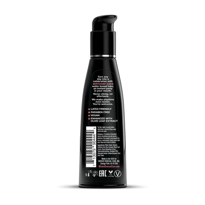 Wicked Aqua Birthday Cake - Birthday Cake Flavoured Water Based Lubricant - 120 ml (4 oz) Bottle