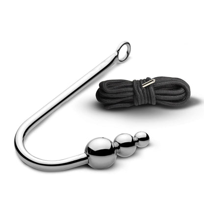 Master Series Roped - Beaded Anal Hook With Rope