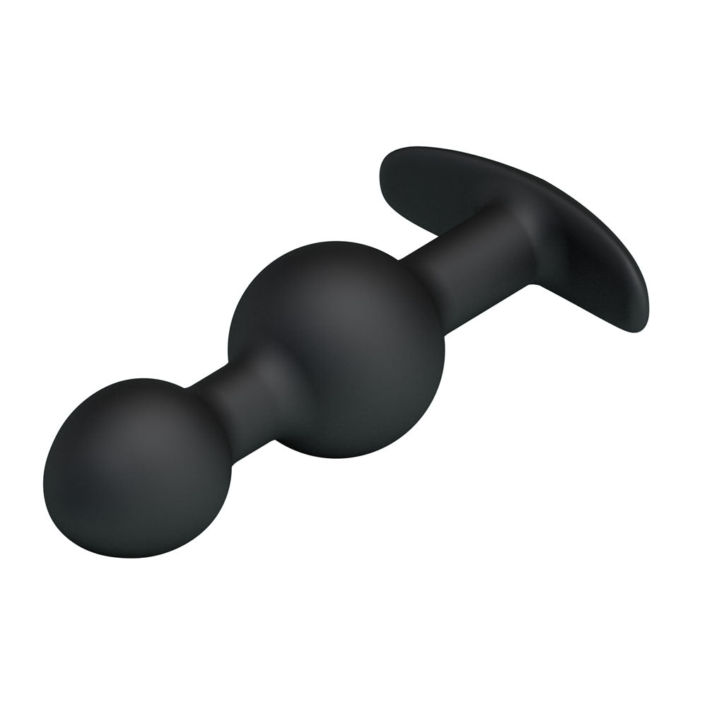 Party Up JAMES Anal Bead Plug - Black 10.4 cm Beaded Butt Plug
