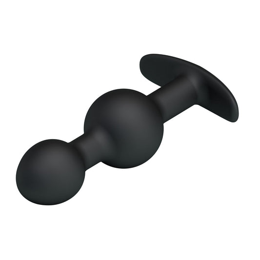 Party Up JAMES Anal Bead Plug - Black 10.4 cm Beaded Butt Plug