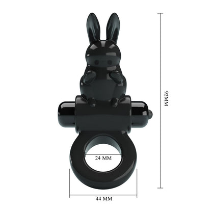 Party Up LEO Vibrating Cock Ring - Black Vibrating Cock Ring