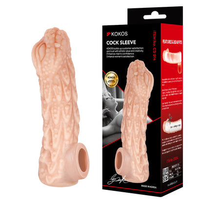 Kokos Cock Sleeve 014 - Flesh Penis Extension Sleeve - Large Size