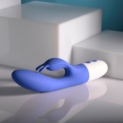 Evolved FUNNY BUNNY - Blue 20 cm USB Rechargeable Rabbit Vibrator