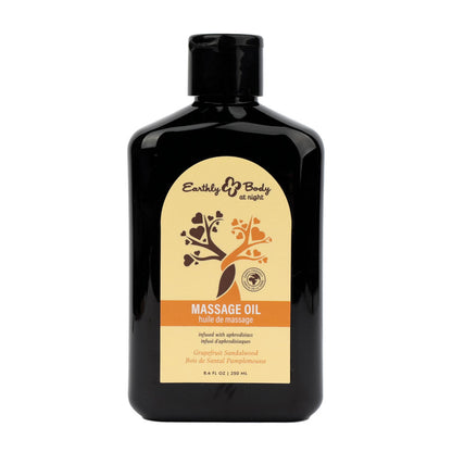EB Aphrodisiac Massage Oil GRAPEFRUIT SANDALWOOD - 250 ml - Grapefruit Sandalwood Scented Massage Oil - 250 ml Bottle