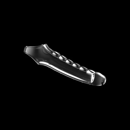 Adam & Eve Ridged Rider - Clear 22.9 cm Penis Extension Sleeve