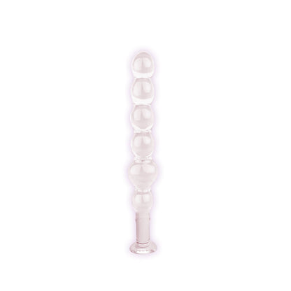  Elliptical - Clear Glass 17.8 cm Anal Beads