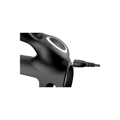 Adam & Eve WILD HARE - Black USB Rechargeable Vibrating Penis Cage with Wireless Remote