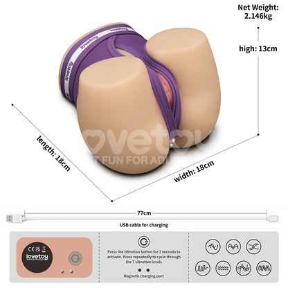 Streetgirls Dual Motor Sensation Pulse - Flesh USB Rechargeable Vibrating Masturbator