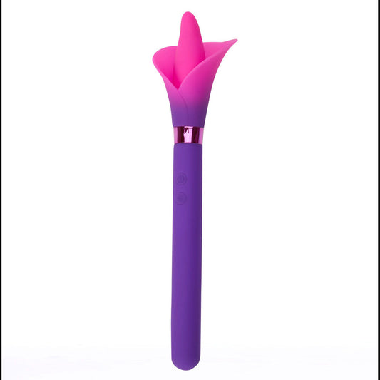 Maia VALA - Purple - Purple/Pink 22.2 cm USB Rechargeable Flower Vibrator