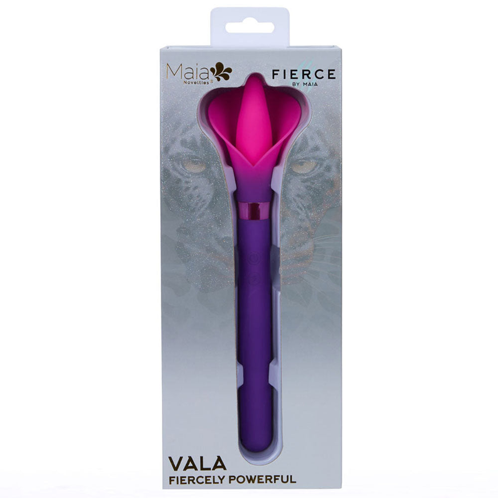Maia VALA - Purple - Purple/Pink 22.2 cm USB Rechargeable Flower Vibrator