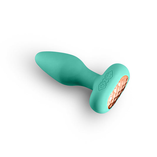 Techno - Prism - Teal 10.9 cm USB Rechargeable Butt Plug with App Control