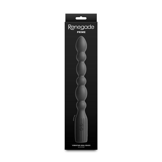 Renegade Prime - Black - Black 28.8 cm USB Rechargeable Vibrating Anal Beads