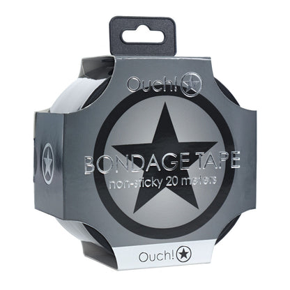 OUCH! PVC Non-Stick Tape - Black - Black Bondage Tape - 20 metre Length