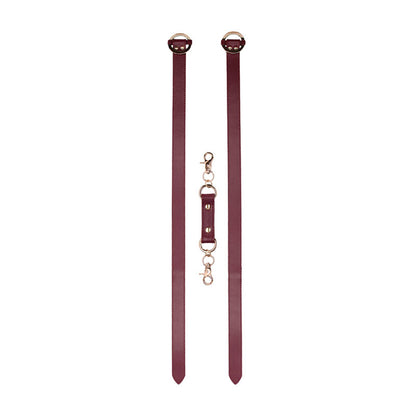 OUCH! Halo - Thigh Cuffs - Burgundy Leg Restraints