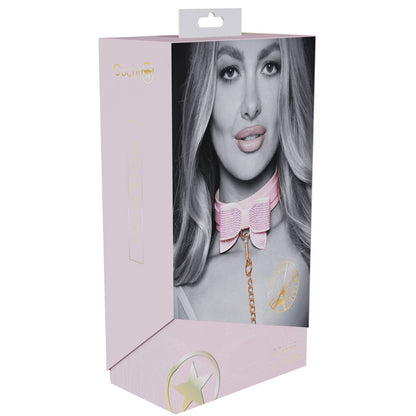 OUCH! Paris Collection - Collar with Leash - Pink Restraint