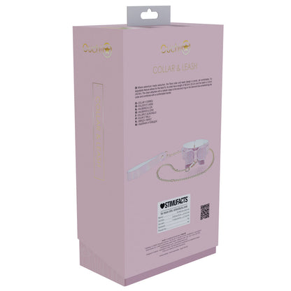 OUCH! Paris Collection - Collar with Leash - Pink Restraint