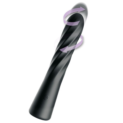 Anal Fantasy Elite Twist Ecstasy - Black - Black 24.1 cm USB Rechargeable Twisting & Thrusting Anal Vibrator