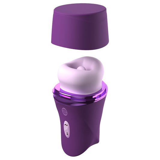 Fantasy For Her Lush Kiss Plush - Purple - Purple USB Rechargeable Licking & Sucking Stimulator