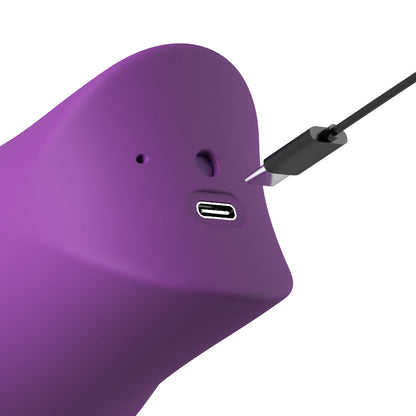 Fantasy For Her Lush Kiss Plush - Purple - Purple USB Rechargeable Licking & Sucking Stimulator