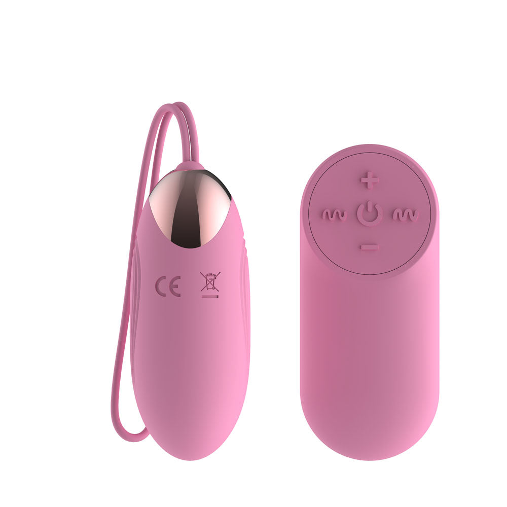 Passion Play Silicone Vibrating Egg - Small - Pink USB Rechargeable Vibrating Egg with Wireless Remote