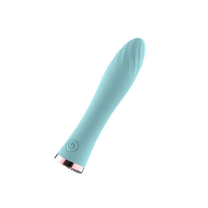 Passion Play Ultra Power Silicone Vibrating Bullet - Blue - Blue 12.9 cm USB Rechargeable Vibrating Bullet