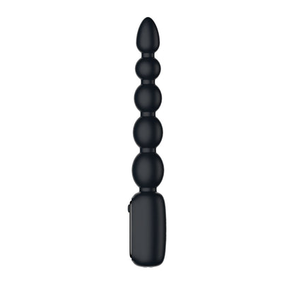 Passion Play Vibrating Anal Beads with LED Screen - Black 23 cm USB Rechargeable Vibrating Anal Beads