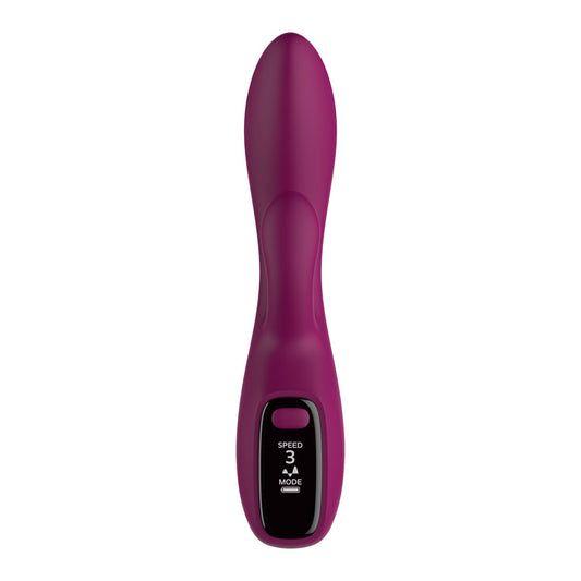 Passion Play Rabbit Vibrator with LED Screen - Purple 19.2 cm USB Rechargeable Rabbit Vibrator