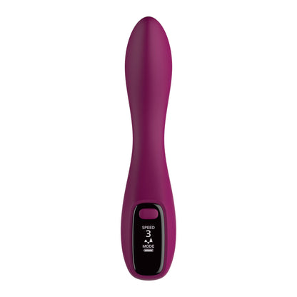 Passion Play G-Spot Vibrator with LED Screen - Purple 19.2 cm USB Rechargeable G-Spot Vibrator