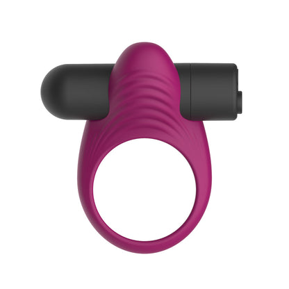 Passion Play Silicone Vibrating Cockring - Purple USB Rechargeable Vibrating Penis Ring