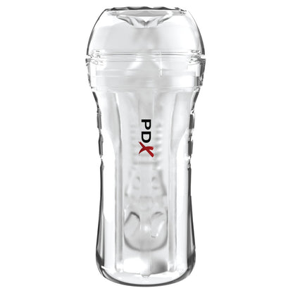PDX Extreme Wet Pussies - Super Luscious Lips - Clear - Clear Self Lubricating Vagina Stroker