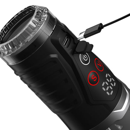 PDX Elite Ultra Milker Pro - Clear USB Rechargeable Vibrating & Sucking Auto Stroker