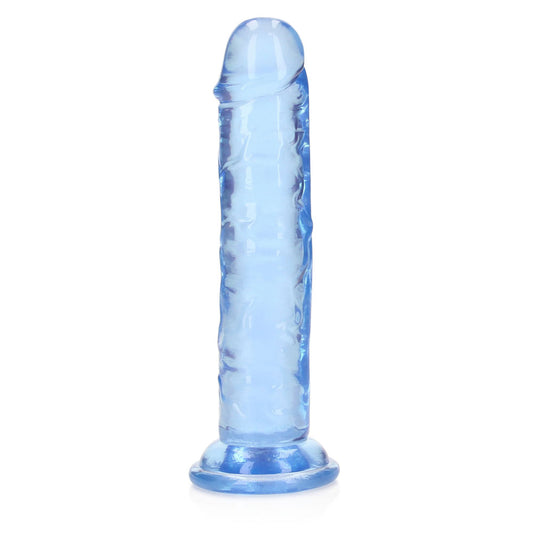 REALROCK 15.5 cm Straight Dildo - Blue - Blue 15.5 cm (6'') Dong