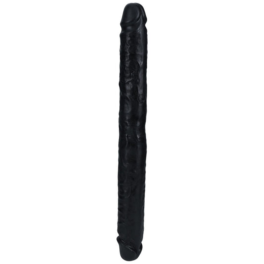 REALROCK 35cm Slim Double Dildo - Black - Black 35 cm (14'') Double Dong