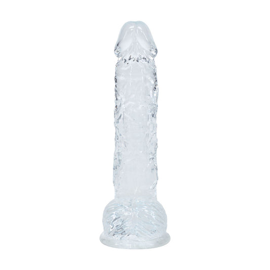 REALROCK 5'' Crystal Clear Dildo with Balls - Clear - Clear 14.7 cm Dong
