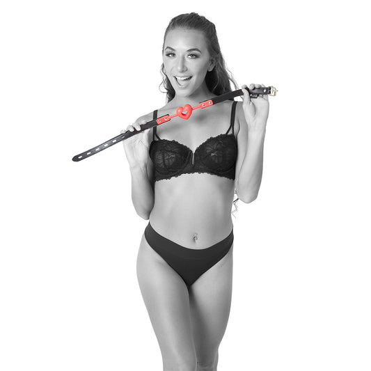 Sex & Mischief Amor Ball Gag - Red/Black Mouth Restraint