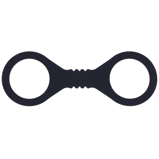 Sex & Mischief Shadow Small Silicone Cuffs - Black Small Restraints