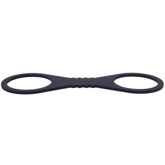 Sex & Mischief Shadow Large Silicone Cuffs - Black Large Restraints