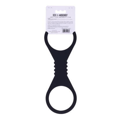 Sex & Mischief Shadow Large Silicone Cuffs - Black Large Restraints
