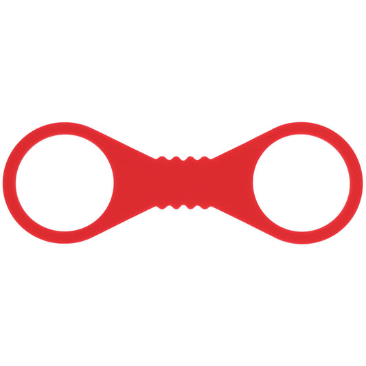 Sex & Mischief Amor Large Silicone Cuffs - Red Large Restraints