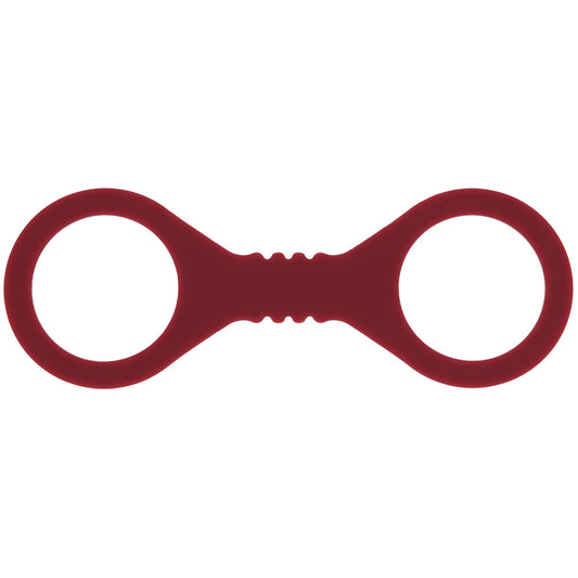 Sex & Mischief Enchanted Small Silicone Cuffs - Burgundy Small Restraints