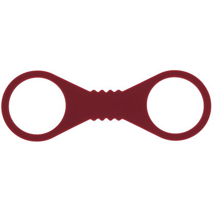 Sex & Mischief Enchanted Large Silicone Cuffs - Burgundy Large Restraints